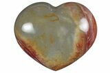 Wide, Polychrome Jasper Heart - Madagascar #239076-1
